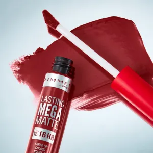 Rimmel Lasting Mega Matte ľahký tekutý matný rúž 16h odtieň Ruby Passion 7,4 ml