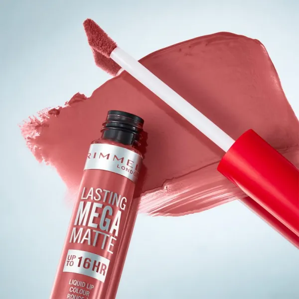 Rimmel Lasting Mega Matte ľahký tekutý matný rúž 16h odtieň Rose & Shine 7,4 ml
