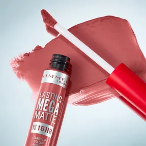 Rimmel Lasting Mega Matte ľahký tekutý matný rúž 16h odtieň Rose & Shine 7,4 ml