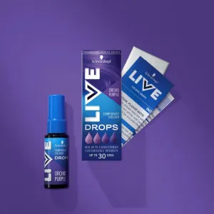 Schwarzkopf Live Drops dočasná farba fialová orchidea 30 ml