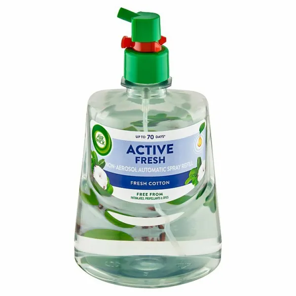 Air Wick Active Fresh Fresh Cotton osviežovač vzduchu náhradná náplň 228 ml