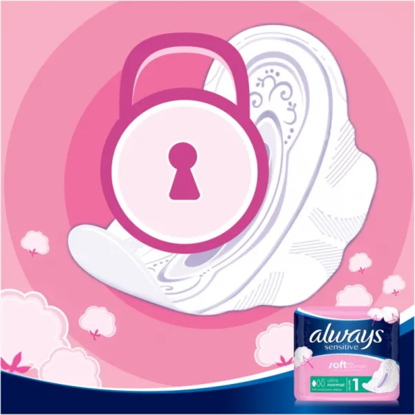 Always Platinum Normal Menštruačné Vložky s Krídelkami, 40 ks