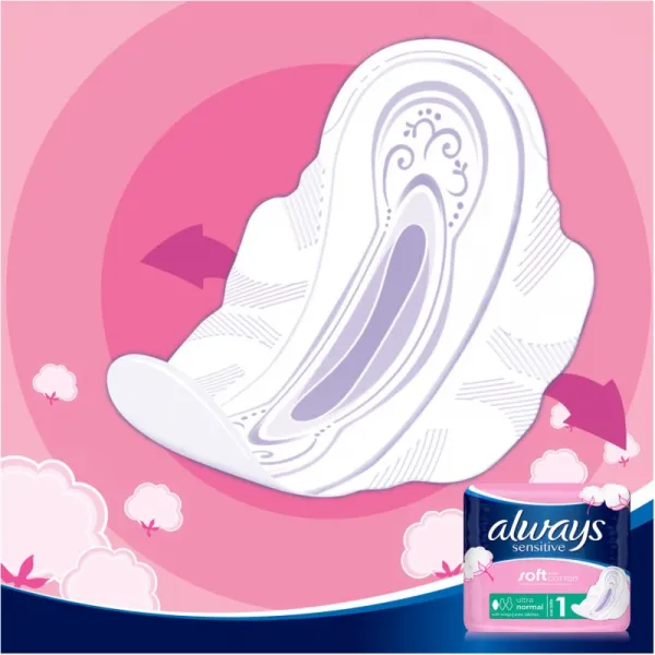Always Platinum Normal Menštruačné Vložky s Krídelkami, 40 ks