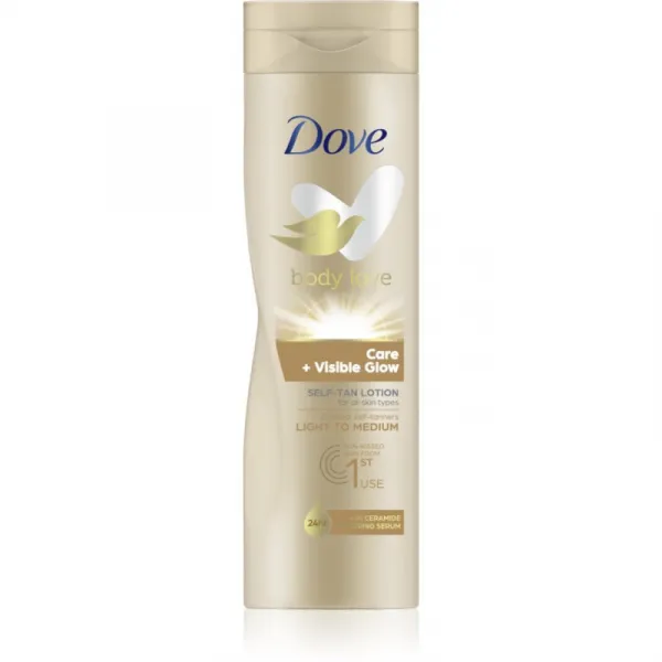 Dove Body Love samoopalovacie mlieko na telo odtieň Light to Medium 250 ml