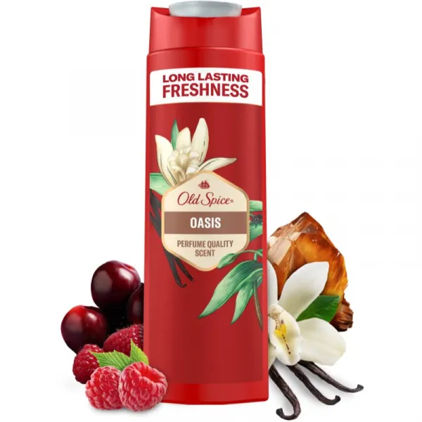 Old Spice Oasis 3 v 1 Sprchový Gél a Šampó Pre Mužov 400ml