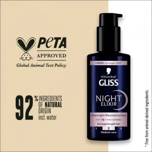 Gliss Night Elixir Overnight Reconstruction nočný elixír na vlasy 100 ml