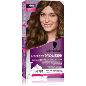 Schwarzkopf Perfect Mousse Farba na vlasy čokoládový karamel 665 (6-65)