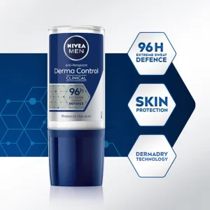 Nivea Men Derma Dry Control guličkový antiperspirant pre mužov 50 ml