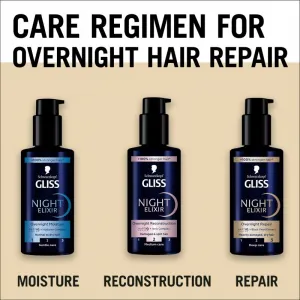 Gliss Overnight Repair nočný elixír na vlasy 100 ml