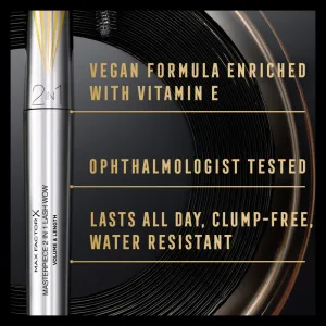 Max Factor Masterpiece Lash Wow riasenka pre predĺženie, natočenie a objem s kefkou 2 v 1 odtieň Black 7 ml