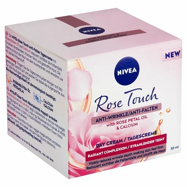 Nivea Rose Touch denný krém proti vráskam 50 ml