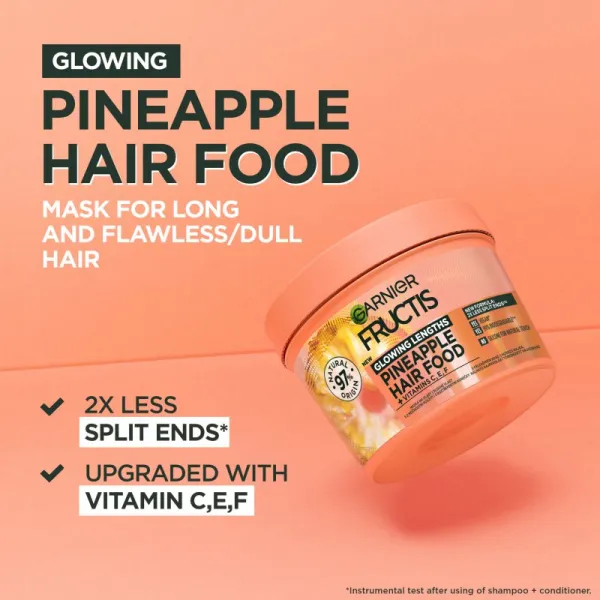 Garnier Fructis Pineapple Hair Food Maska na dlhé vlasy s rozštiepenými končekmi
 400 ml