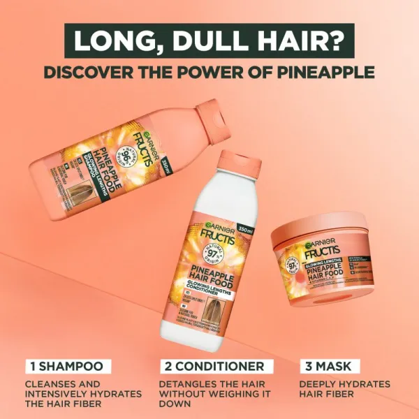 Garnier Fructis Pineapple Hair Food Maska na dlhé vlasy s rozštiepenými končekmi
 400 ml