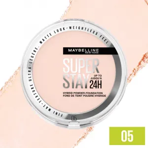 MAYBELLINE NEW YORK SuperStay 24H Hybrid Powder-Foundation kompaktný púdrový make-up pre matný vzhľad odtieň 05 9 g