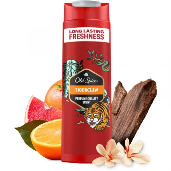 Old Spice Tiger Claw 3 v 1 Sprchový Gél a Šampó Pre Mužov 400ml