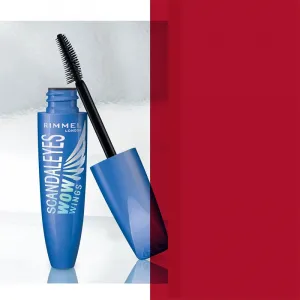 Rimmel ScandalEyes WOW Wings vodeodolná riasenka pre objem a natočenie rias odtieň Black 12 ml