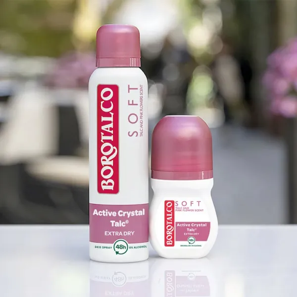 Borotalco Soft Talc & Pink Flower dezodorant v spreji bez alkoholu 150 ml