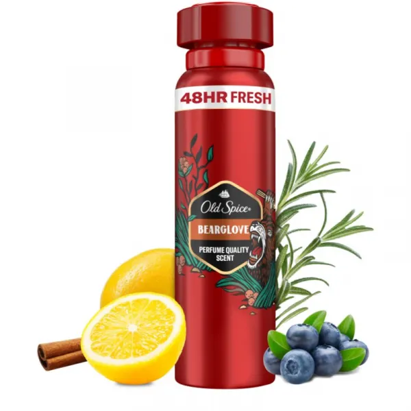 Old Spice Bearglove Dezodorant V Spreji Pre Mužov 150ml, 48 h Sviežosť a Bez Hliníka