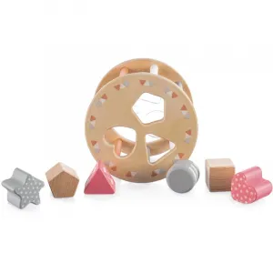 Zopa Wooden Jigsaw aktivity vkladačka z dreva 18 m+ Pink 1 ks