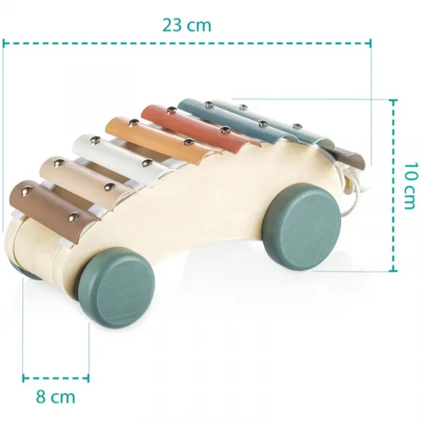 Zopa Wooden Pull Xylophone ťahací xylofón z dreva 1 ks