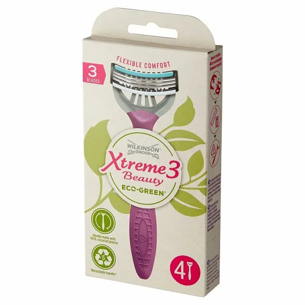 Wilkinson Sword Xtreme 3 Beauty Eco Green jednorazový holiaci strojček 4 ks