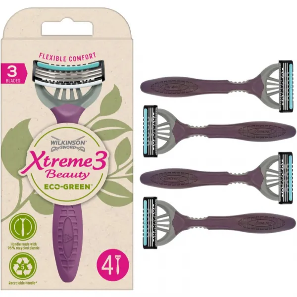Wilkinson Sword Xtreme 3 Beauty Eco Green jednorazový holiaci strojček 4 ks