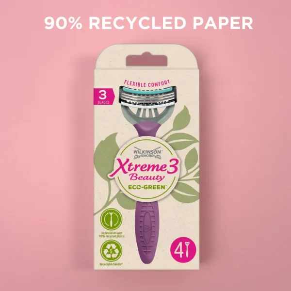 Wilkinson Sword Xtreme 3 Beauty Eco Green jednorazový holiaci strojček 4 ks