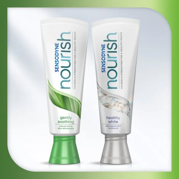 Sensodyne Nourish Healthy White bioaktívna zubná pasta s fluoridom 75 ml
