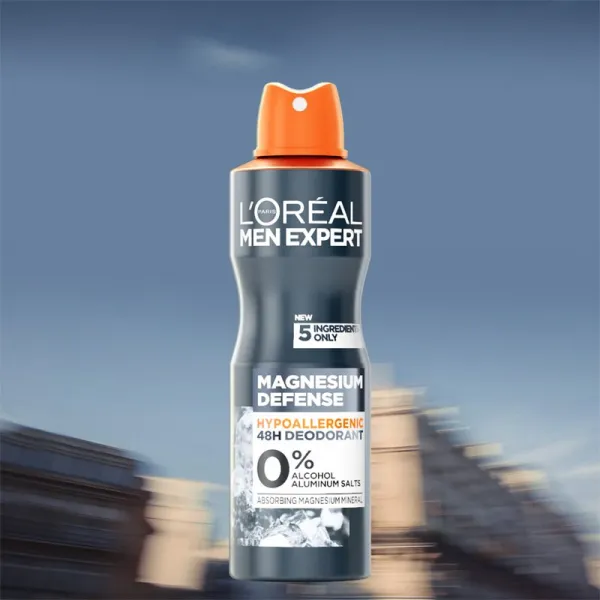 L’Oréal Paris Men Expert Magnesium Defence dezodorant v spreji pre mužov 150 ml