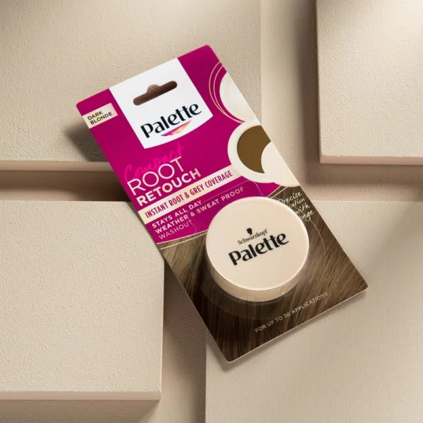 Schwarzkopf Palette Compact Root Retouch viacúčelový kompaktný púder tmavo plavý 3 g