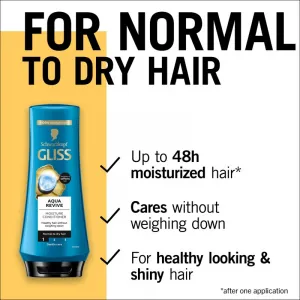 Schwarzkopf Gliss Aqua Revive balzam na vlasy pre normálne až suché vlasy 200 ml