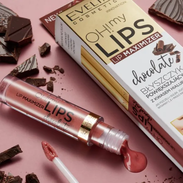 Eveline Cosmetics OH! my LIPS Lip Maximizer lesk na pery s včelím jedom odtieň Chocolate 4,5 ml
