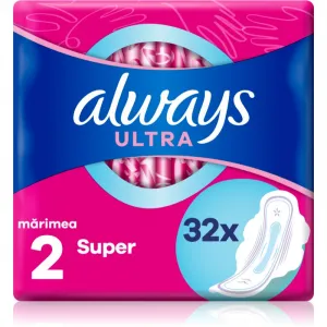 Always Ultra Deň Hygienické Vložky Long (Veľkosť 2) Krídelká 32 ks