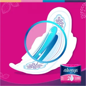 Always Ultra Deň Hygienické Vložky Long (Veľkosť 2) Krídelká 32 ks