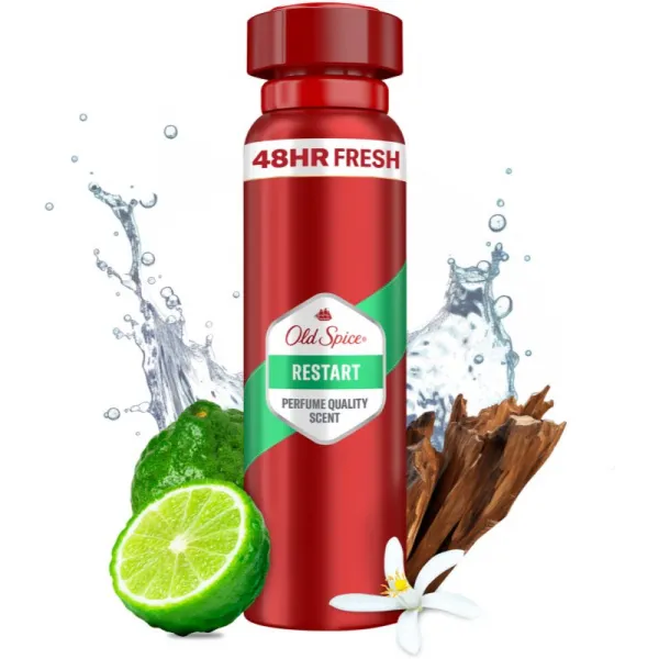 Old Spice Restart Dezodorant V Spreji Pre Mužov 150ml, 48 h Sviežosť a Bez Hliníka