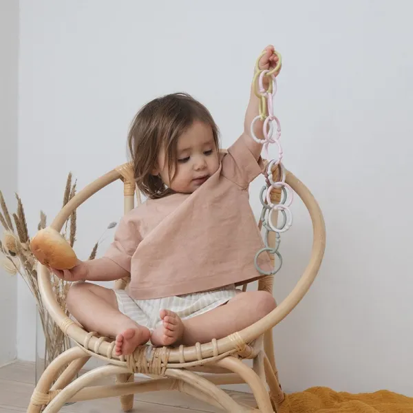 BIBS Loops závesné krúžky Vanilla / Sage / Olive 12 ks