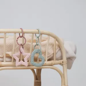 BIBS Loops závesné krúžky Blush / Woodchuck / Ivory 12 ks