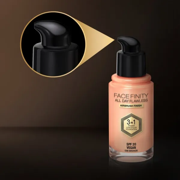 Max Factor Facefinity All Day Flawless dlhotrvajúci make-up SPF 20 odtieň 80 Bronze/ C80 Bronze 30 ml