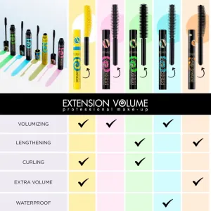 Eveline Cosmetics Extension Volume vodeodolná predlžujúca riasenka pre extra objem 10 ml