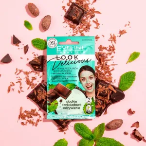 Eveline Cosmetics Look Delicious Mint & Chocolate hydratačná vyhladzujúca maska s čokoládou 10 ml