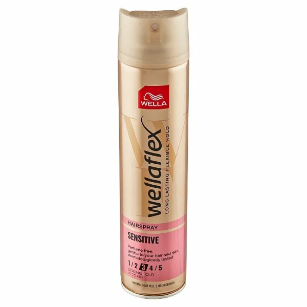 Wella Wellaflex Sensitive lak na vlasy so strednou fixáciou bez parfumácie 250 ml
