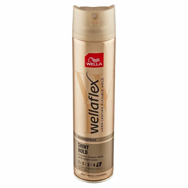 Wella Wellaflex Shiny Hold lak na vlasy s extra silnou fixáciou pre lesk 250 ml