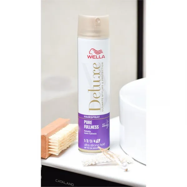 Wella Deluxe Pure Fullness lak na vlasy s extra silnou fixáciou pre objem 250 ml