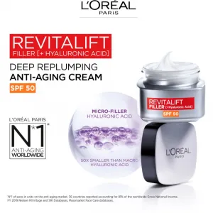 L'Oréal Paris Revitalift Filler denný krém SPF 50 , 50 ml