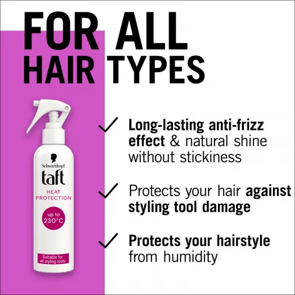 Schwarzkopf Taft Heat Protection sprej na tepelnú ochranu vlasov 250 ml