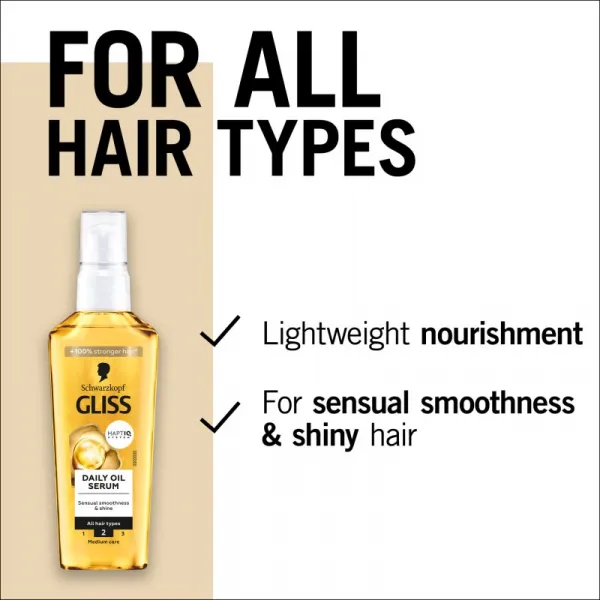 Schwarzkopf Gliss Daily Oil sérum pre všetky typy vlasov 75 ml