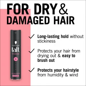 Schwarzkopf Taft Power lak na vlasy pre suché a poškodené vlasy 250 ml