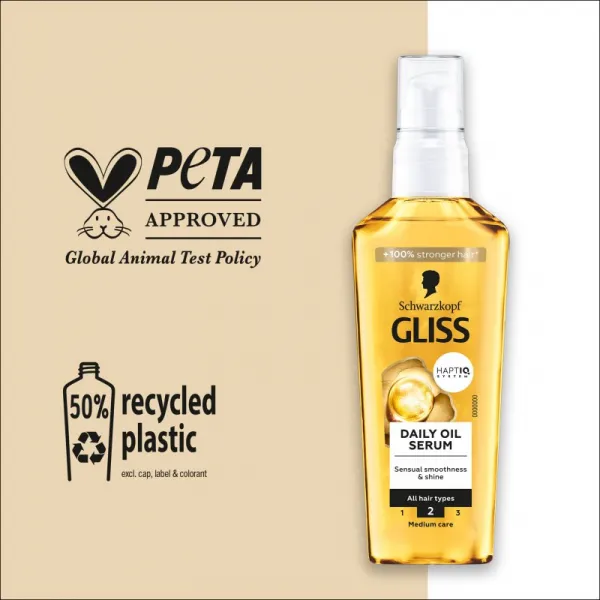 Schwarzkopf Gliss Daily Oil sérum pre všetky typy vlasov 75 ml