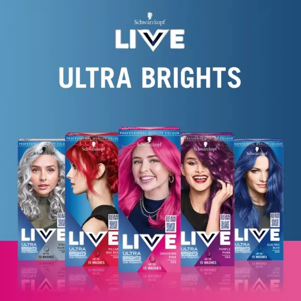 Schwarzkopf LIVE Ultra Brights or Pastel semi-permanentná farba odtieň 092 Pillar Box Red 1 ks