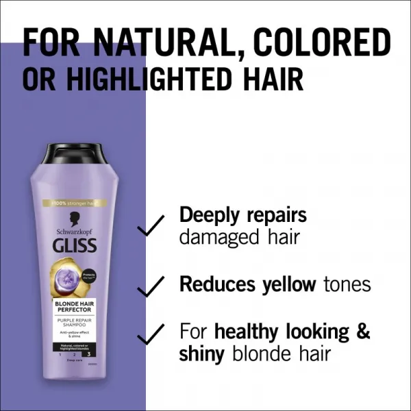 Gliss Blonde Perfector šampón 250 ml